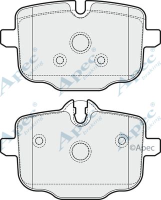 APEC BRAKING Комплект тормозных колодок, дисковый тормоз PAD1779